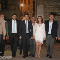 Michel and Marielle Moawad attend the launching of the strategic development plan of Zgharta- Ehden municipality