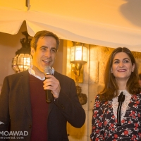 Michel and Marielle Moawad host a Christmas reception in Zgharta