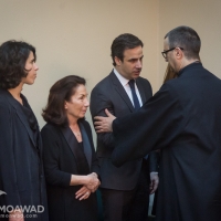 Michel and Marielle Moawad participated in the requiem mass for the repose of the soul of former MP Samir Frangieh, and received condolences along with his family members