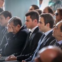 Michel Moawad attending the funeral of Toufic Moawad